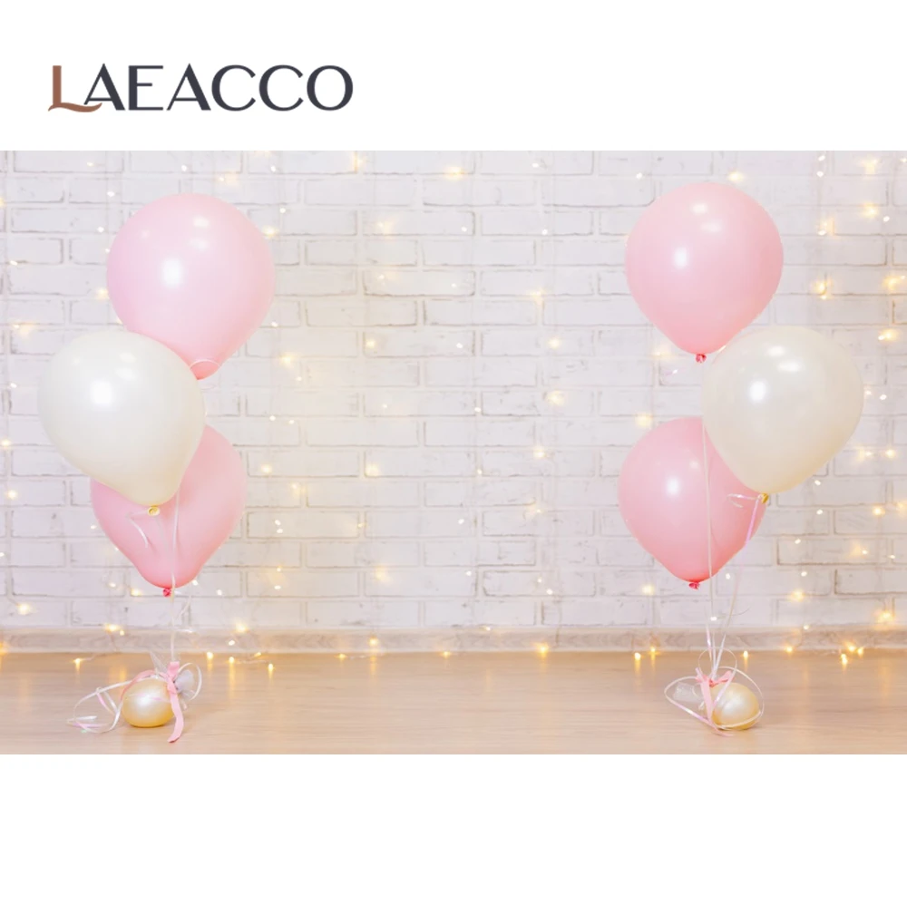 Sinh nhật Phông Nền Hồng Bóng Xám Tường Vàng Sáng Bóng Bóng Đèn Cho Bé Yêu Đảng Chụp Ảnh Chân Dung Nền Photocall Studio Chụp Ảnh