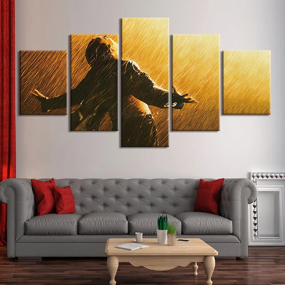 No Framed Canvas 5Pcs The Shawshank Redemption Movie Wall Art Pictures Paintings Home Decor Accessories Living Room Decoration