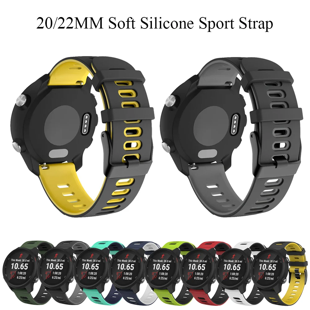

22MM 20MM Silicone Strap for Samsung watch 4 For HUAWEI WATCH GT2 Pro GT3 46mm 42mm Watchband Band Colorful Replacement Bracelet