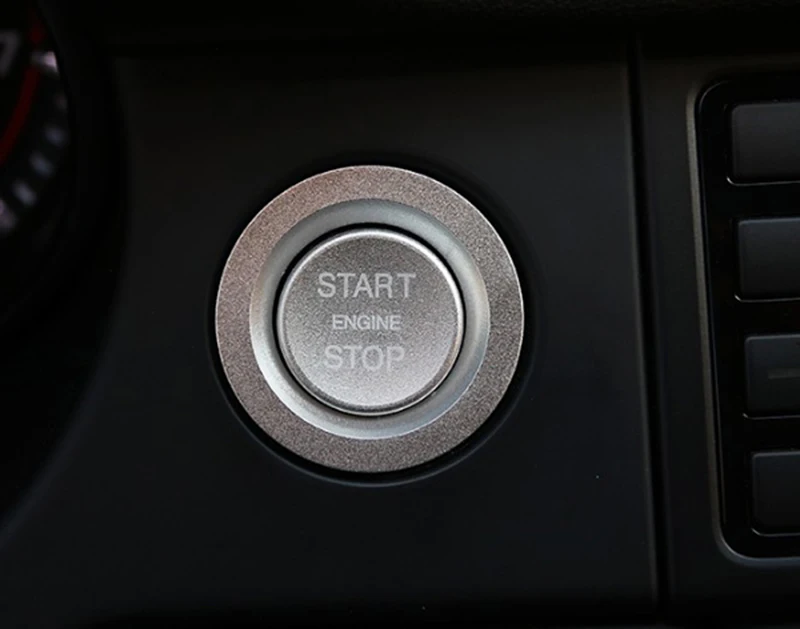 For Jaguar XJL E-PACE 2018 2019 F-TYPE Car Aluminum Start Engine Stop Push Button Cover Ring Trim 3D Sticker Decals Accessories