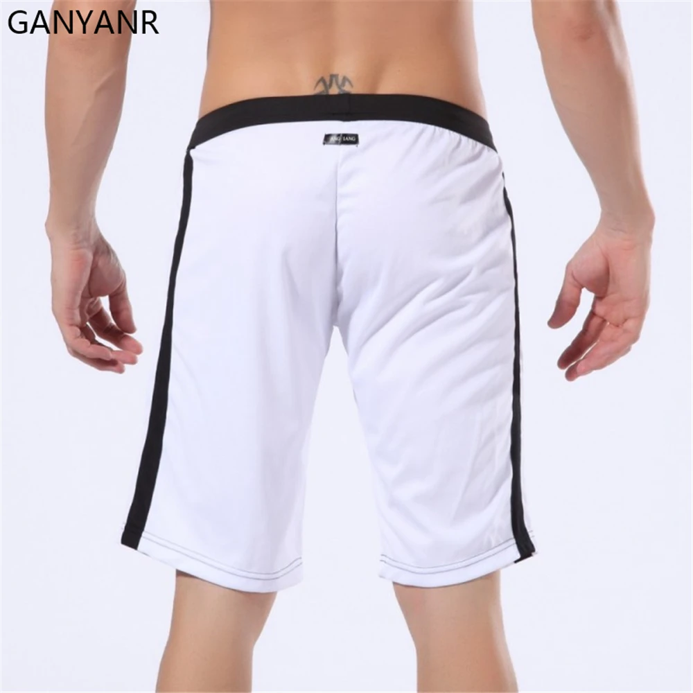 GANYANR Running Shorts Men Gym Sport Crossfit Fitness Training Basketball Workout Soccer Jogging Bodybuilder Sportswear Tennis