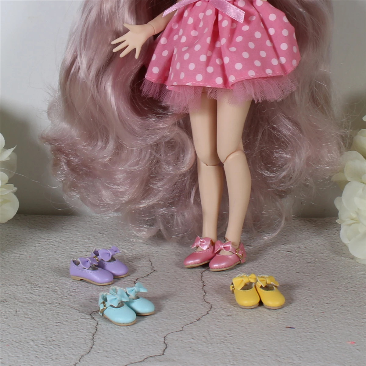 ICY DBS Blyth puppe joint körper bogen schuhe Macaron farben Vintage Neo BJD