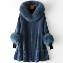 2020 Real Fur Coat Female Jacket Wool Coat Autumn Winter Jacket Women Sheep Shearling Fur Korean Jackets