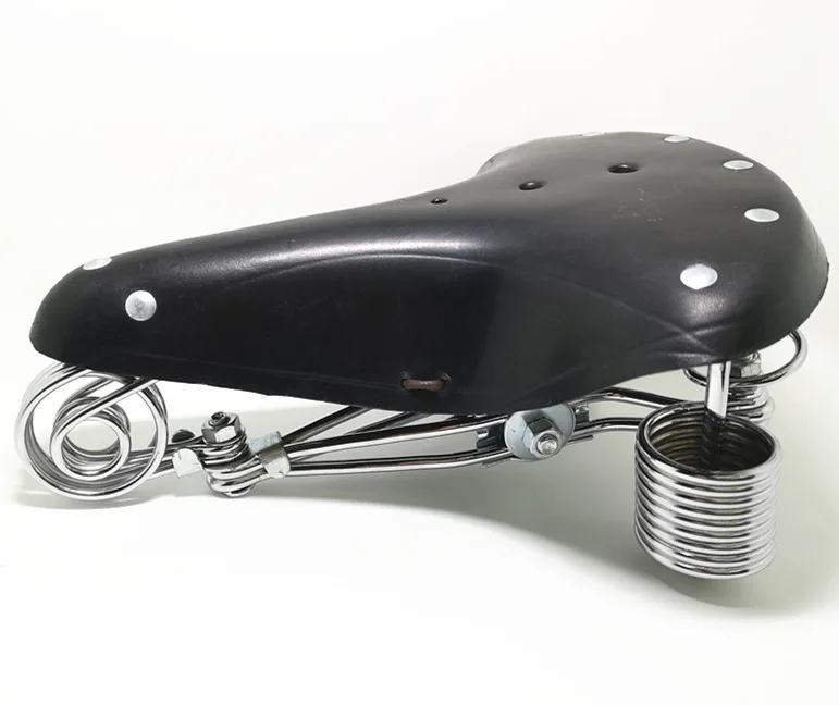 G46 Fahrradsattel Vintage 100% Rindsleder-Sattel Verstärkter Metallrahmen im Alten Stil – Detail 18