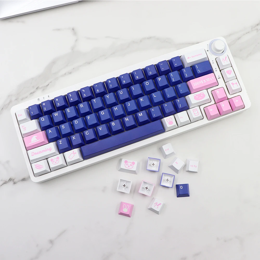 Teclas de subcama para interruptores MX FL980, Teclado mecánico gmk, tecla de perfil Cherry, tema GMK-KEY Dreaming Girl, PBT Dye