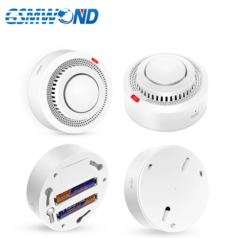 Tuya WiFi Smoke Detector Photoelectric Sensor White Fire Alarm Home Kitchen Security System Work With Tuyasmart / Smart Life APP