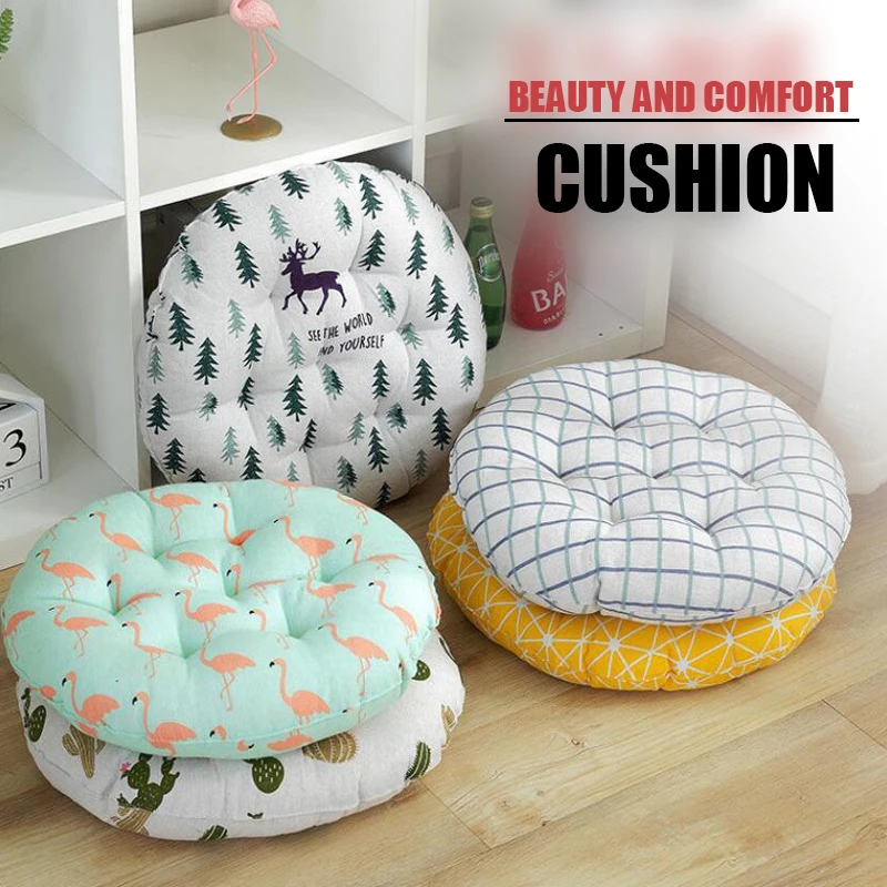 

38/42/48cm Office Chair Cushion Tatami Meditation Cushion Sofa Throw Pillows Yoga Floor Mat Decor Round Seat Cushion