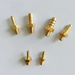 5PCS 3mm 4mm 5mm 6mm 8mm 10mm OD Schlauch Barb M3 M4 M5 m6 M8 M10 Metric Außengewinde Messing Rohr Fitting Koppler Stecker Adapter