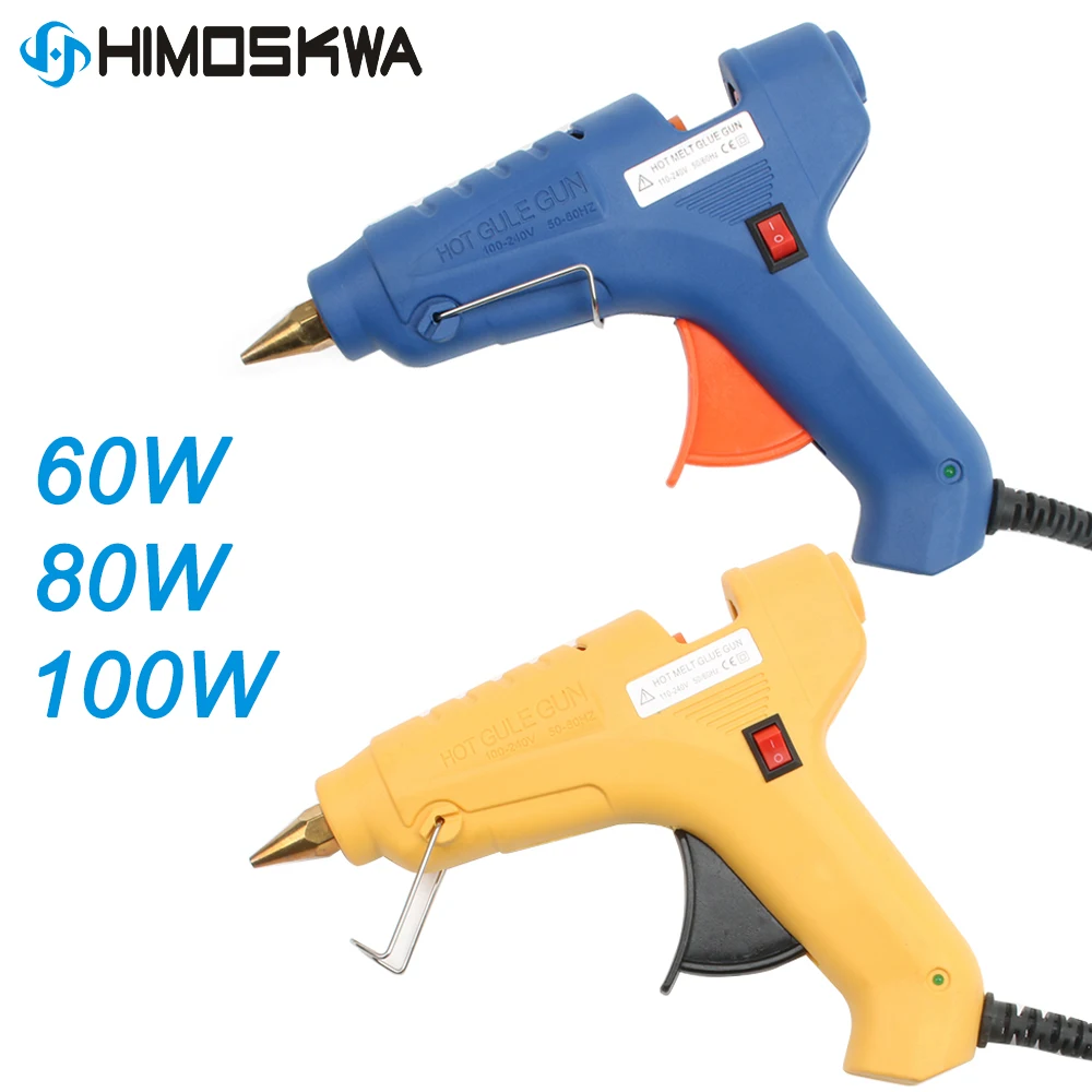 

60W 80W 100W Hot melt glue gun High Temperature Heater Melt Hot Glue Gun Mini Guns Thermo Electric Heat Tool with glue stick