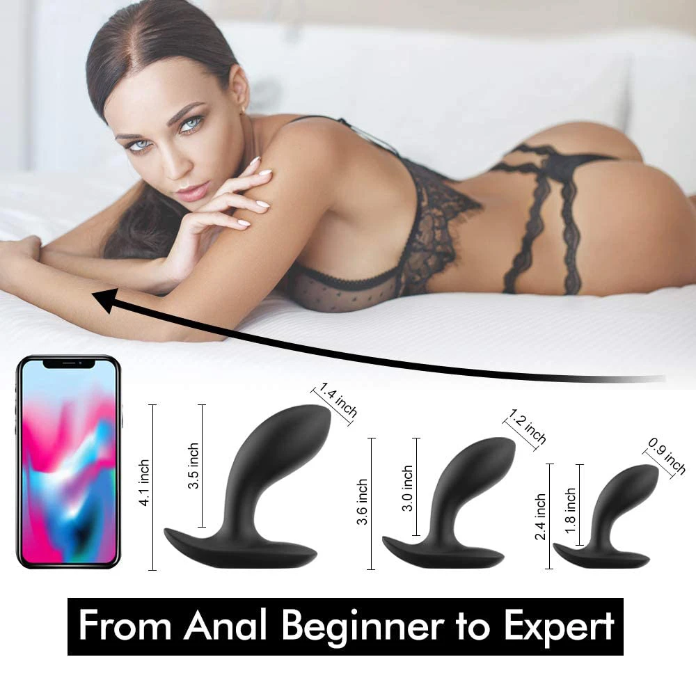 Butt Plug Trainer Kit For Comfortable Long-Term Wear,3Pcs Silicone Anal Plugs Training Set With Flared Base Prostate Massager