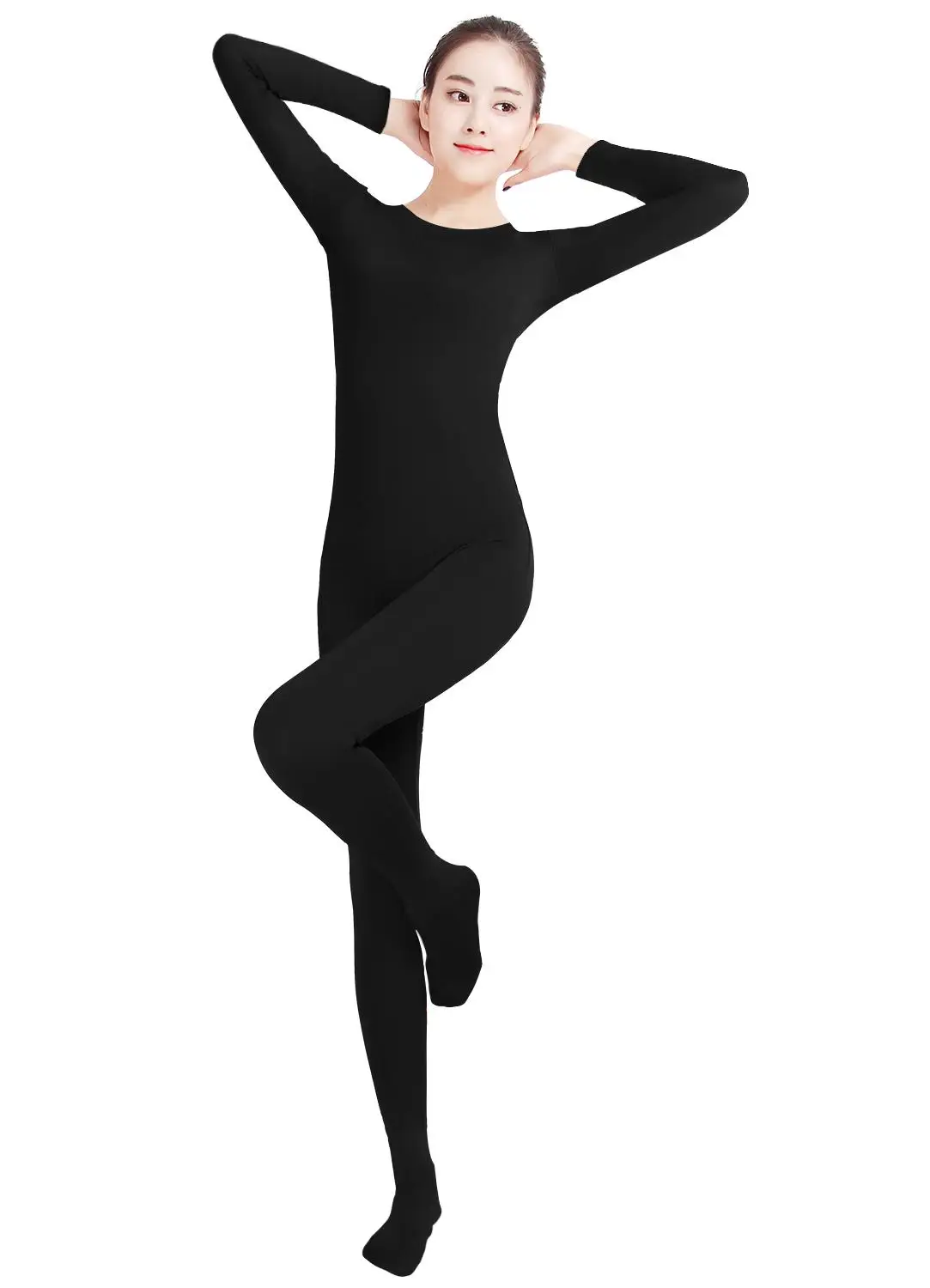 Ensnovo Womens Spandex Een Stuk Unitard Volledige Bodysuit Zentai Pak Cosplay Kostuum