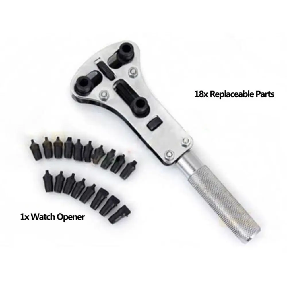 Wrist Watch Case Opener Wrench Tool Adjustable Screw Back Remover Wrench Repair Tool Watches Accessories