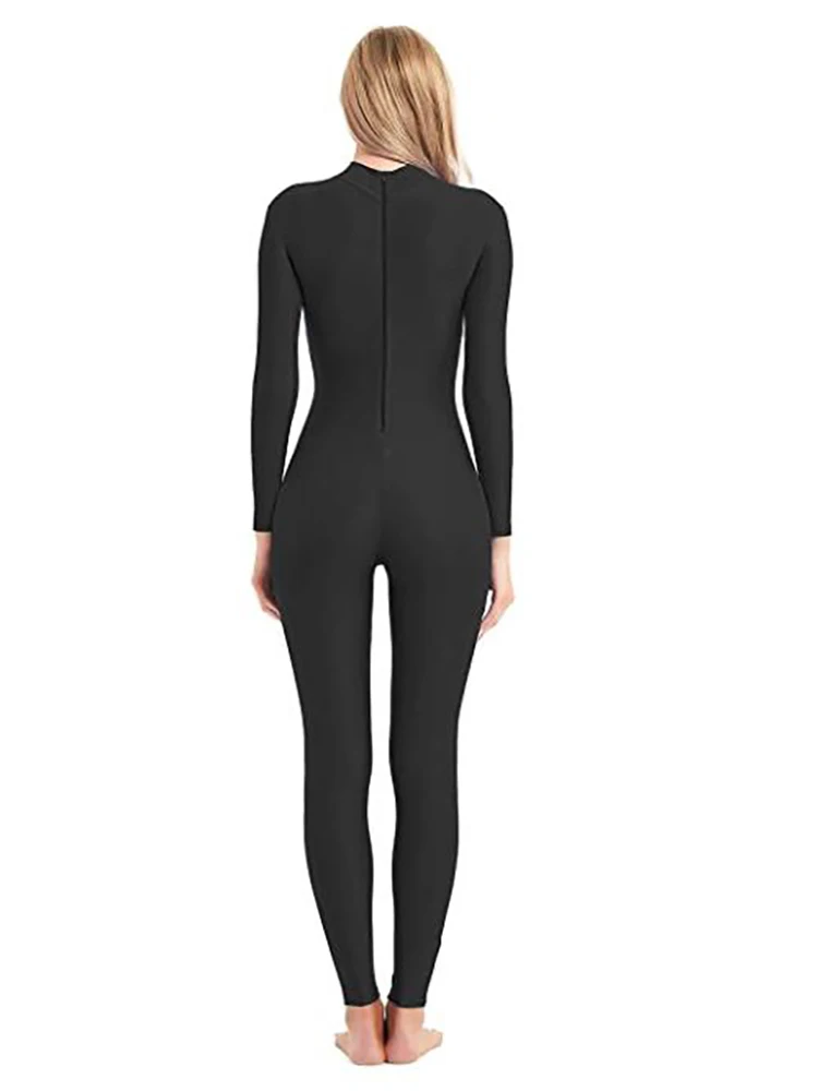 Speerise Adult High Neck Zip One Piece Unitard Full Body Leotard