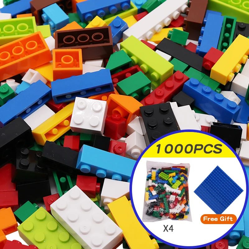 1000 stuks DIY creatieve bouwstenen bulksets stad klassieke bakstenen montage brinquedos educatief speelgoed voor kinderen