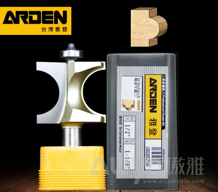 Semi-asta di lavorazione del legno cnc end bit mulino con cuscinetto per sbozzare smussatura