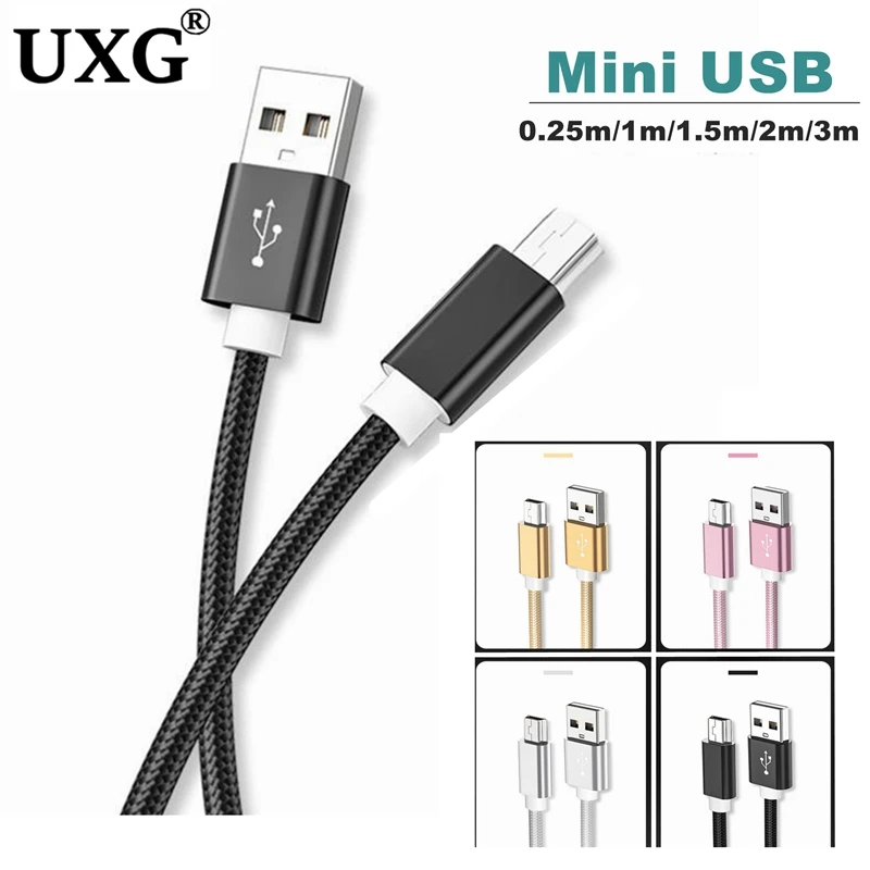 3m 0.25m Mini USB Cable Mini USB to USB Fast Data Charger Cable Cord for MP3 MP4 Player Car DVR GPS Digital Camera HDD Mini USB