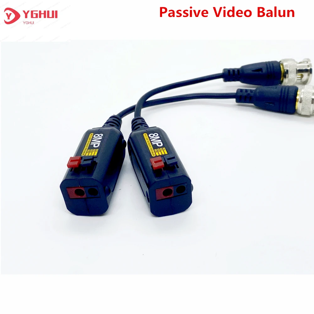 8MP AHD/CVI/TVI Twisted BNC CCTV Video Balun Passive Transceivers UTP Balun BNC Cat5 CCTV UTP Video Balun