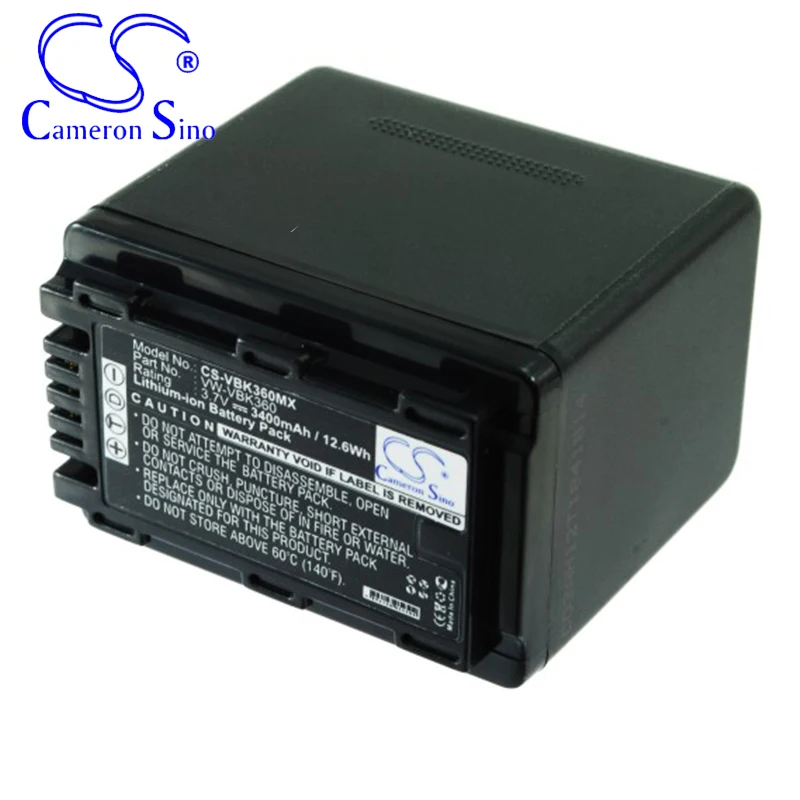 CameronSino Battery for Panasonic SDR-H85 SDR-T55 SDR-T50 SDR-S50 HDC-SD60 fits Panasonic VW-VBK360 Digital camera Batteries