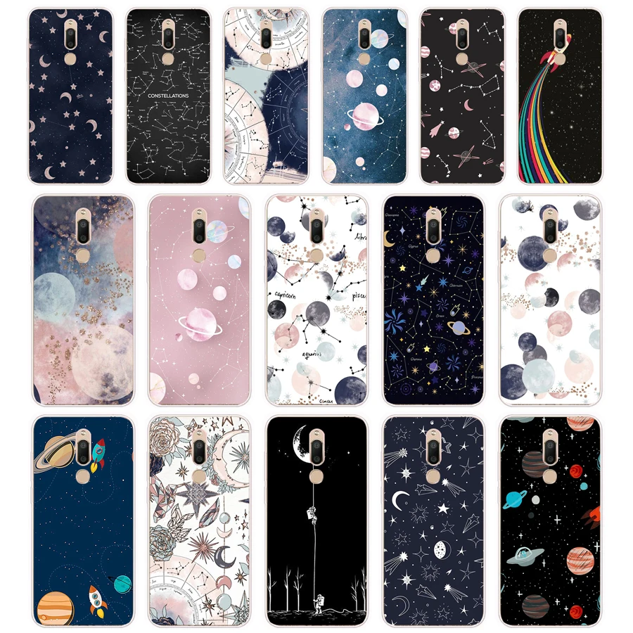 384FG Star Space Moon gift Soft Silicone Tpu Cover phone Case for Meizu M5 M5C M5S Note M6 M6S M6T case