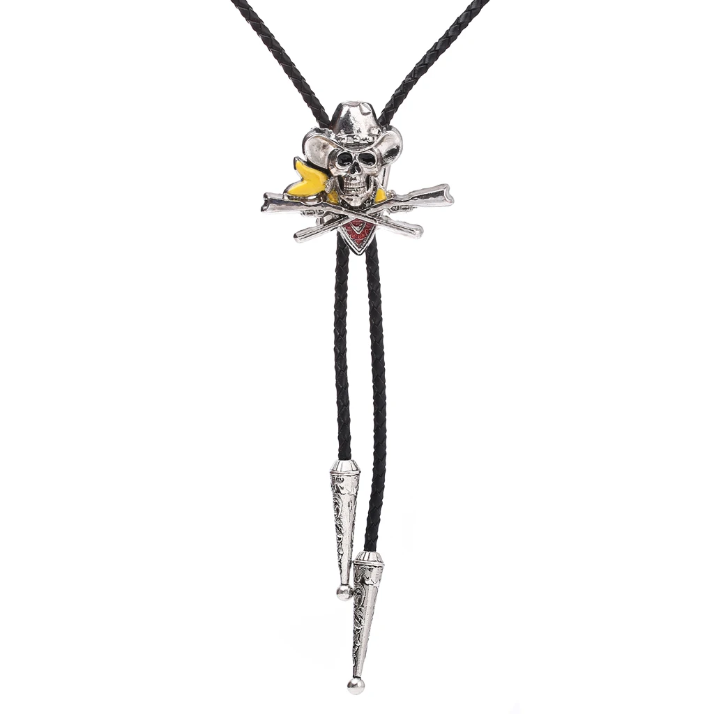 New products Western cowboy skull bolo tie for men and women American Western cowboy bolo tie