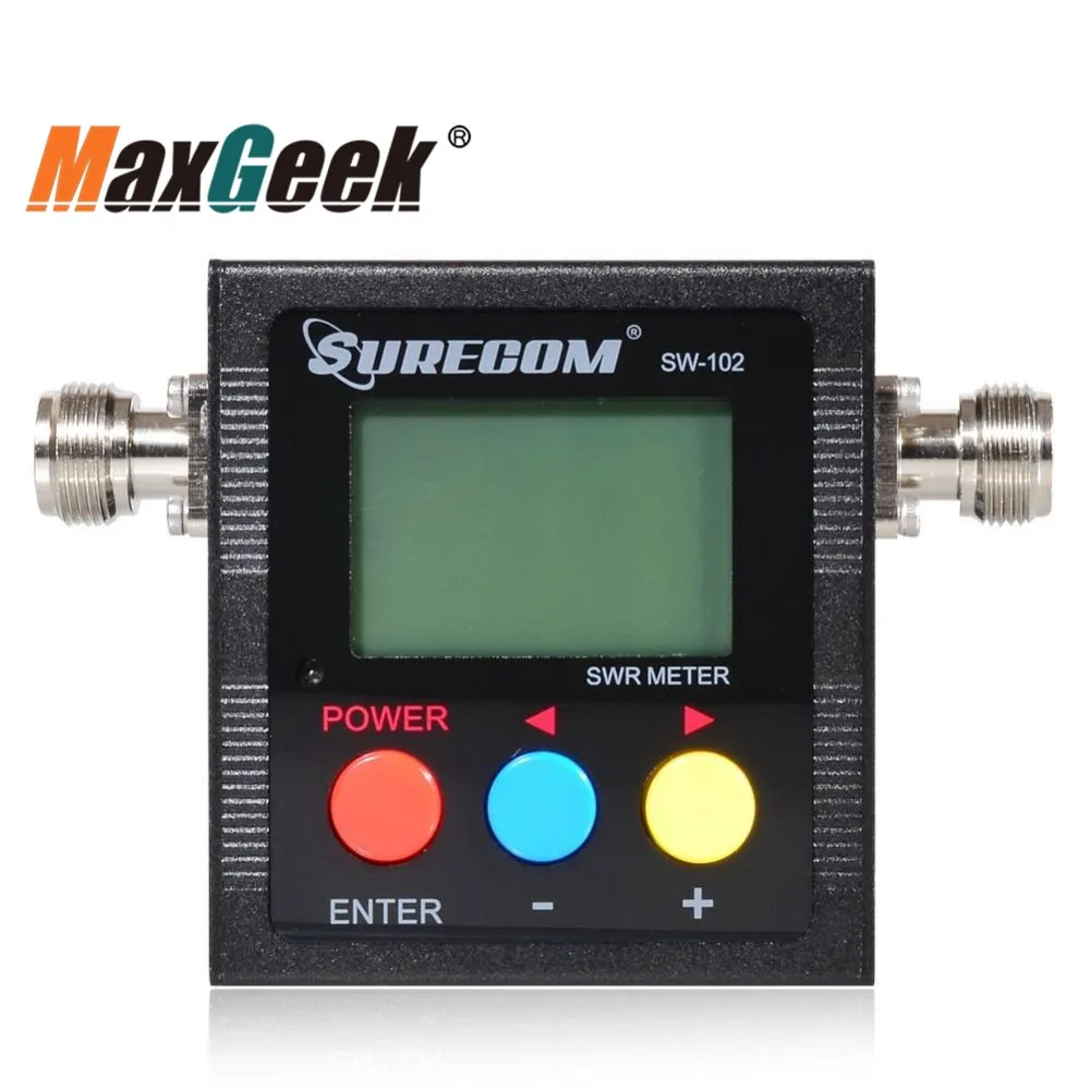 Maxgeek surecom SW-102 125-525mhz digital vhf/uhf antena power swr meter rádio de 2 vias