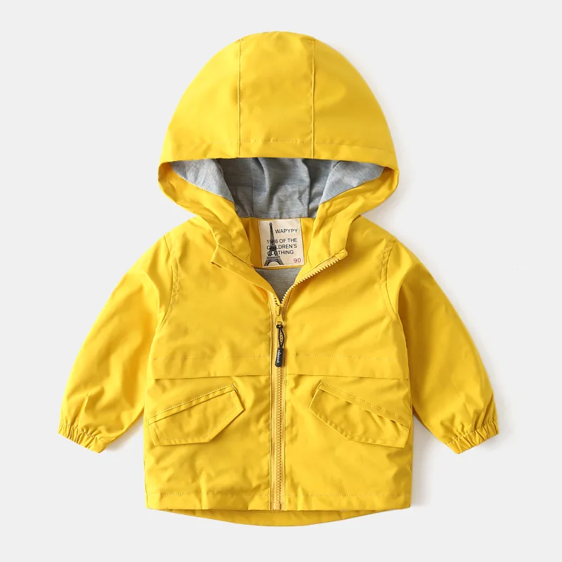 Children Jackets Autumn Spring Kids Outerwear Coats Cute Solid Color Jackets For Boys Baby Boys Windbreaker 2-6T