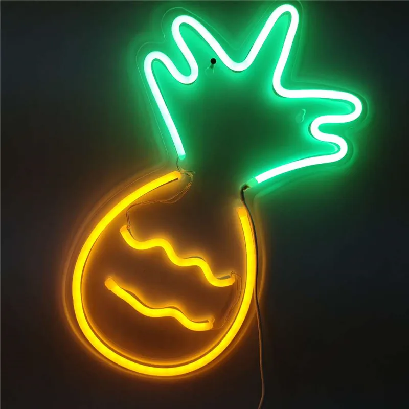 LED Neon Lights Neon Sign Panel Lights Christmas Xmas Party Decoration Colorful Neon Lamp Pastry Display Unicorn Neon Yellow