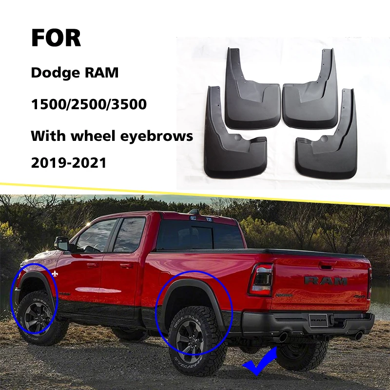 FOR Dodge RAM 1500 2500 3500 Mudguards Fender Mud Flap Guard Splash Car Accessories Auto styline Mudflaps Front Rear 4pcs