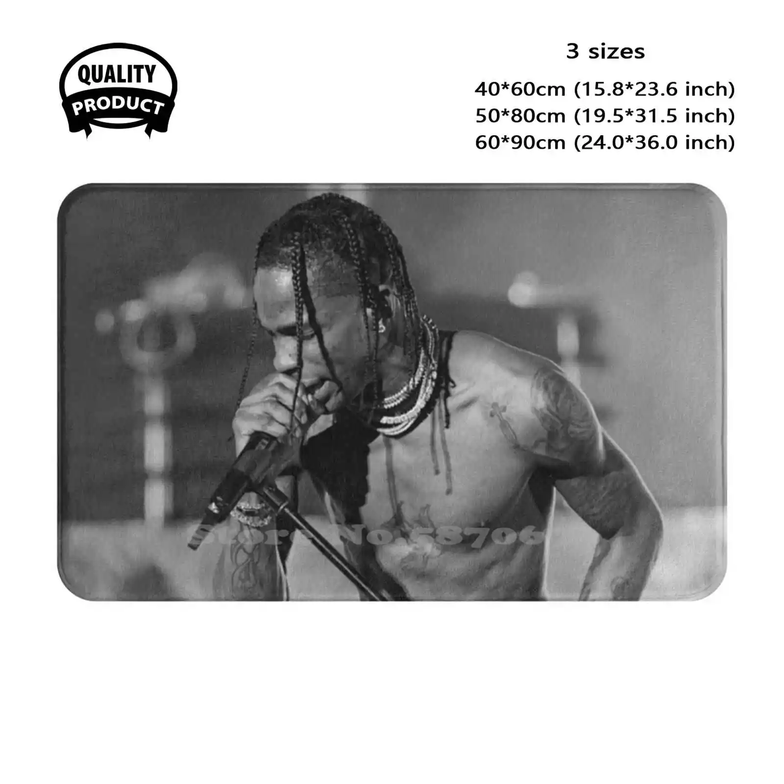 Travis Song Soft Cushion Home Carpet Door Mat Car Rug Music Hiphop Drake Lil Uzi Vert Kanyewest Rapper Migos Travis Trap