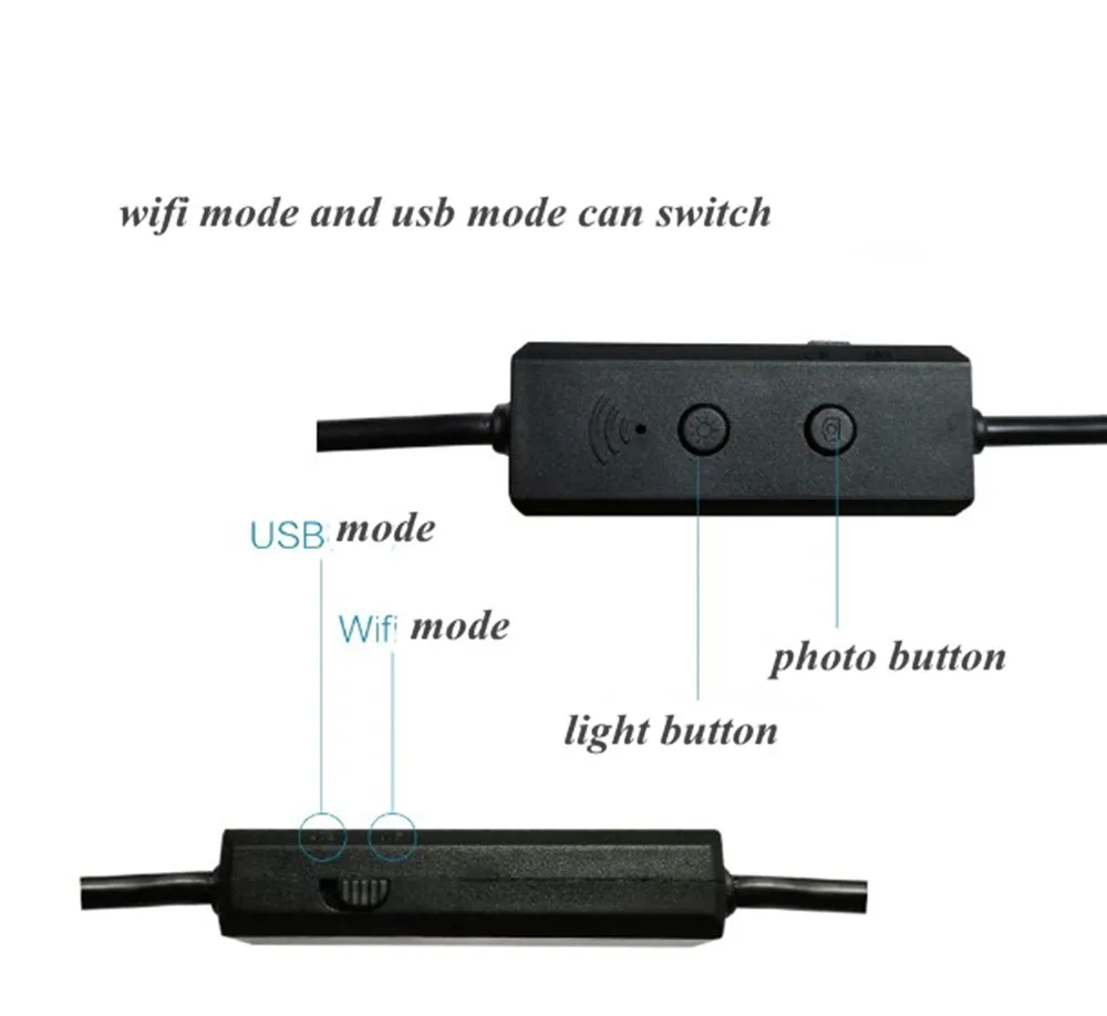 3in1 USB WIFI Dual USE Endoscope Camera For iphone and Android 8mm lens Wireless Inspection Borescope Camera