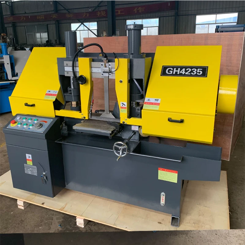 GZ4230 300*300mm Band Sawing Machine Hydraulic Cutting Tools Semi-automatic Metal Bandsaw Horizontal Band Sawing Machine 2.2KW