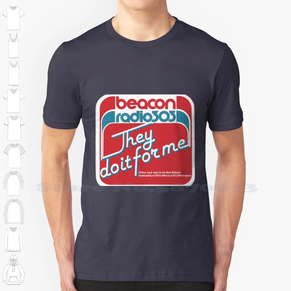 Beacon Radio 100% Cotton T-Shirt Beacon Radio Midlands 97 2Fm Retro