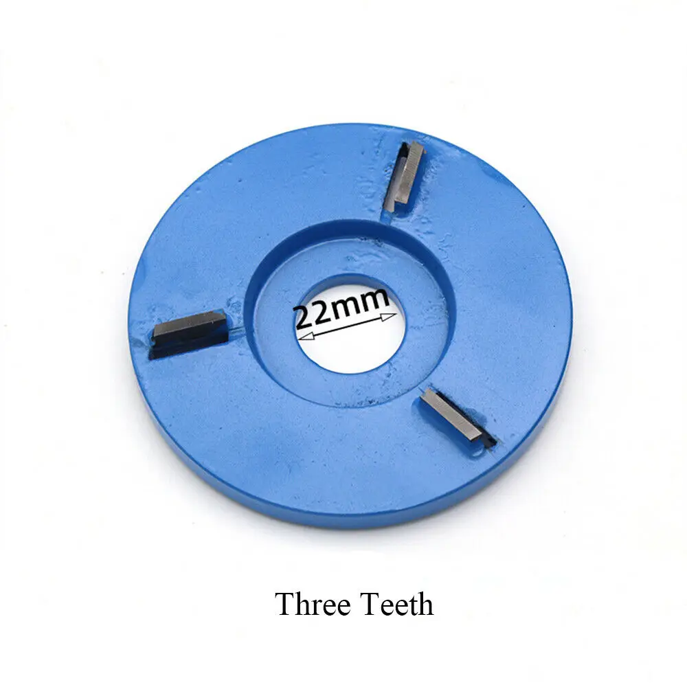 Cuchilla de disco de tallado para carpintería, cortador de fresado para amoladora angular de 22mm, 3/5/6 dientes
