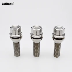 Jntitanti Gr5 titanium lug bolt wheel screw M12*1.25*28-45mm with free cone  washer