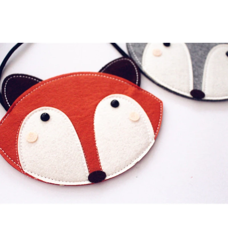 New cute children fox bag girls shoulder bag cartoon kids messenger bag cute unisex baby coin purse