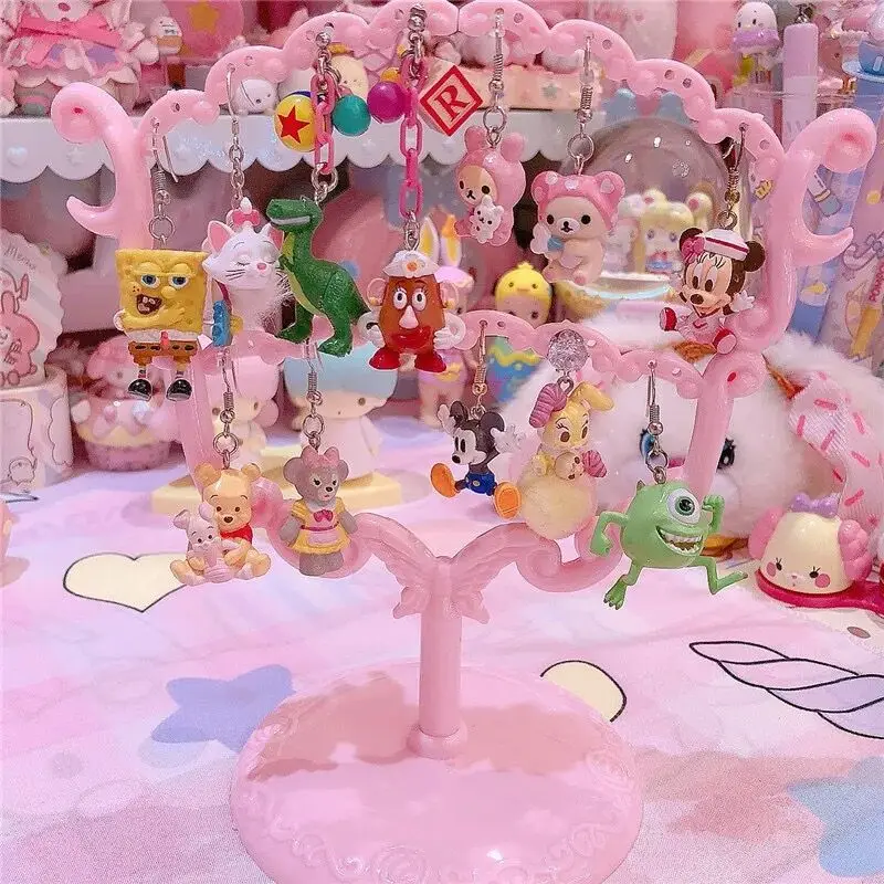 

PINK Earrings Necklace Ring Pendant Bracelet Jewelry Display Stand Tray Tree Storage Racks Organizer Holder Make Up Decoration