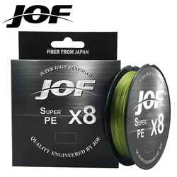 JOF 8 Weaves Multifilament Fishing Line 150M 300M 500M 8 Strands Braided Fishing Line PE Line 15 20 30 40 50 60 80 100LB