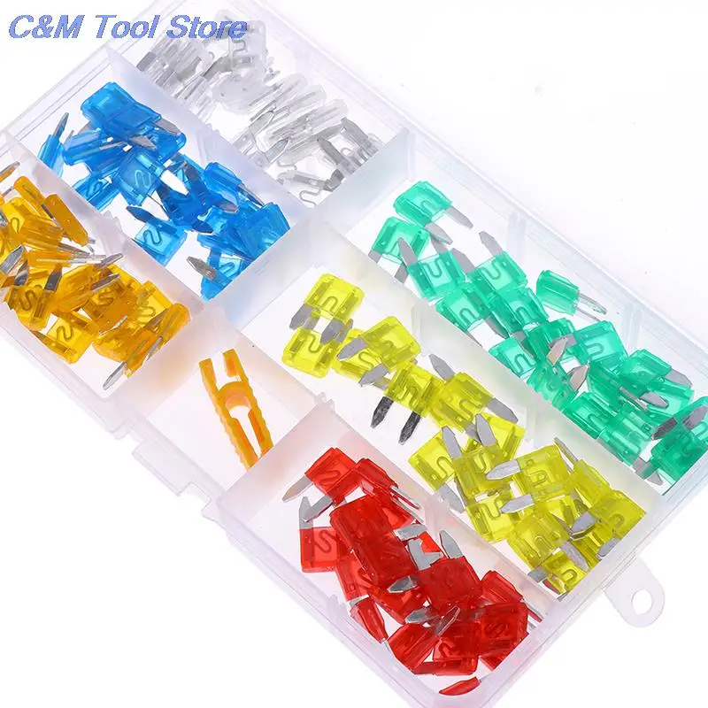 100pcs/120pcs Mini Blade Fuse Assortment Set Auto Car Motorcycle SUV FUSES Kit CN3 5 Amp 10 Amp 15 Amp 20 Amp 25 Amp 30 Amp