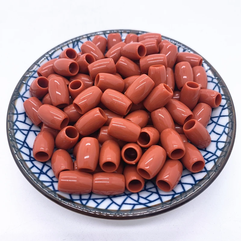 New 50pcs 12x8mm Cylindrical large hole beads Bracelet Accessories Children Gift Handcraft DIY Acrylic Beads Jewelry Findings