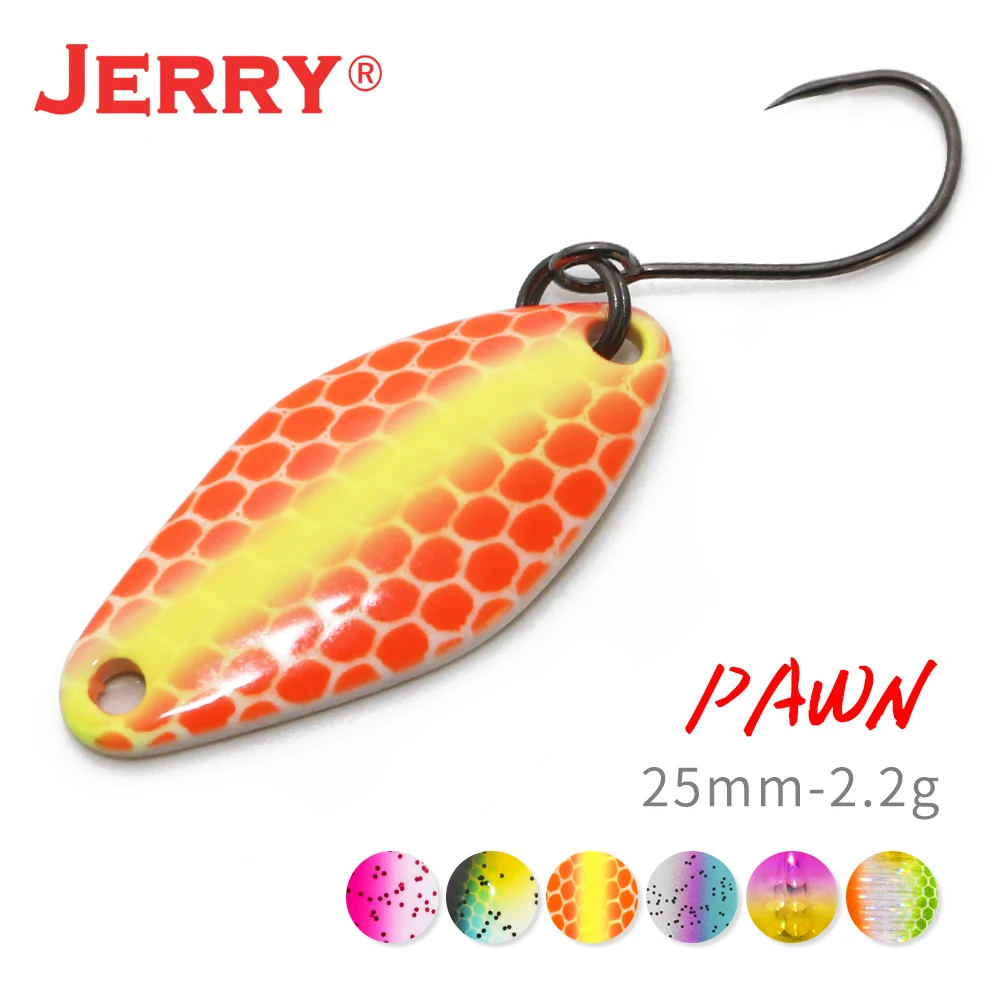 Jerry Pawn Artificial Fishing Spoon Lures Area Trout Spinning Hard Lure 2.2g Wobbler Single Hook UV Coating Baits