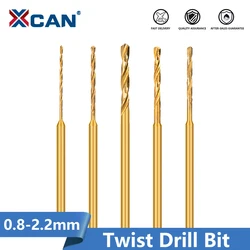 XCAN 0.8-2.2mm Shank Drill Bit High Speed Steel Woodworking Twist Drill Bit Power Tool Hand Drill Woodworking Tools