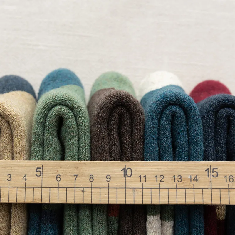 5 Paar/Set Herren-Wollsocken, verdickt, für Herbst und Winter, warm, atmungsaktiv, Business-Terry-Socken, lange Herrensocken, hohe Qualität, neu – Detail 6