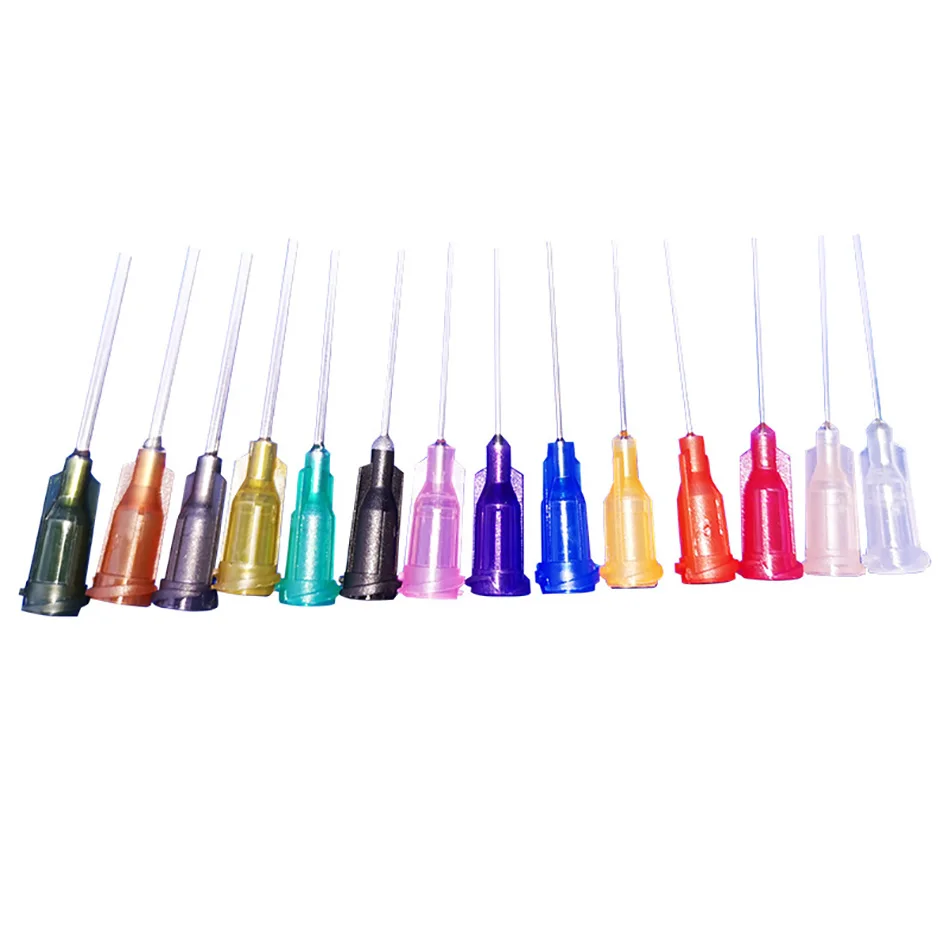 25pcs 1.5 Inch Screw Precision Tips Liquid Dispenser Syringe Blunt Needle Stainless Steel Tube 14G 20G 30G,Glue Dispensing