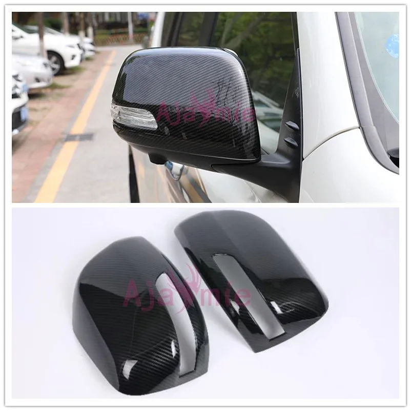 For Toyota Land Cruiser Prado FJ150 2010-2018 Carbon Fiber Side Mirror Overlay Cover Chrome Car-Styling Prado Accessories