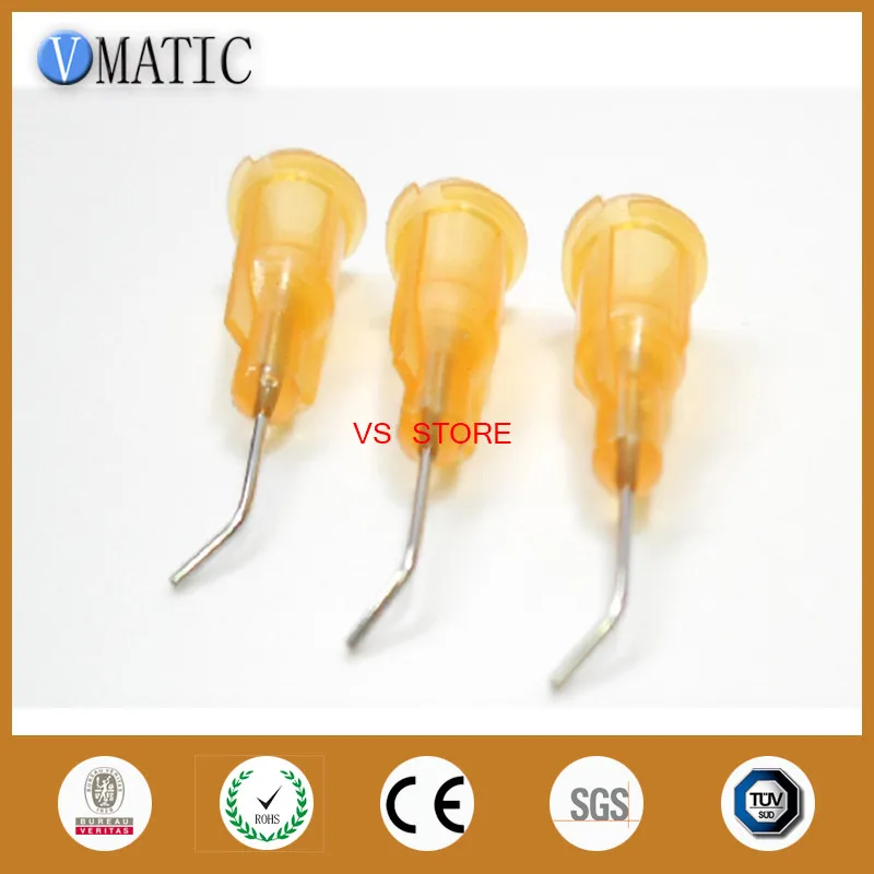 

Free Shipping 100Pcs 23G Orange 0.5'' 45 Degree Bent Automatic Glue Dispensing Needle Tip 1/2 Inch