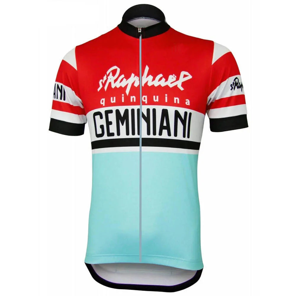 

Summer Man Red&Blue Cycling Jersey Short Sleeve RETRO Bicycle Clothing Wear Shirts