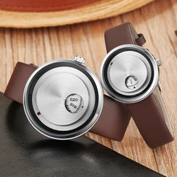 Unisex Minimalist Watch for Men Women Couple Quartz Wrist Watches Simple Male Female Turntable Numbers Dial Set Wristwatch Clock