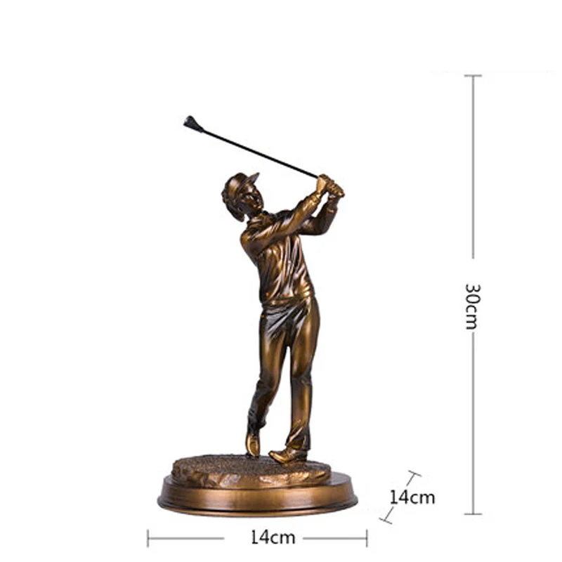 Chơi Golf Nữ Cô Gái Vật Trang Trí Châu Âu Điêu Khắc Phòng Khách Nhựa Trừu Tượng Nhân Vật Hình