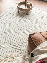 Morocco Hand Woven Kilim Living Room Carpet Geometric Turkey Bedroom Carpet Home Coffee Table Area Rug Floor Mat Nordic Carpet
