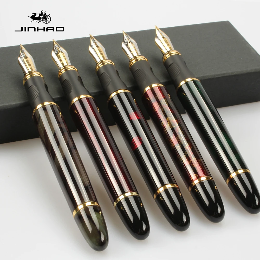 High Quality JINHAO X450 GOLDEN METAL Fountain Pen Milky white Stationery Office School Supplies